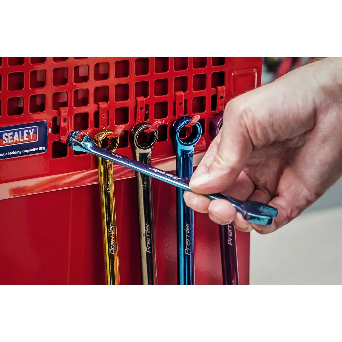 Sealey Magnetic Pegboard - Red - Image 5