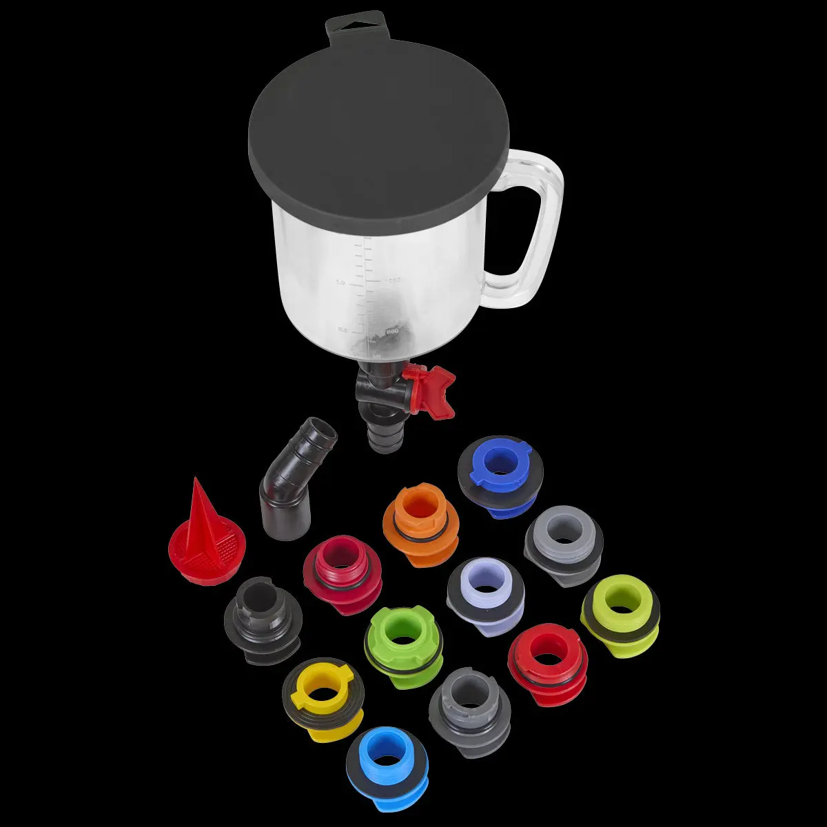 Sealey Master Engine Oil Funnel Filling Kit 15pc - Image 2