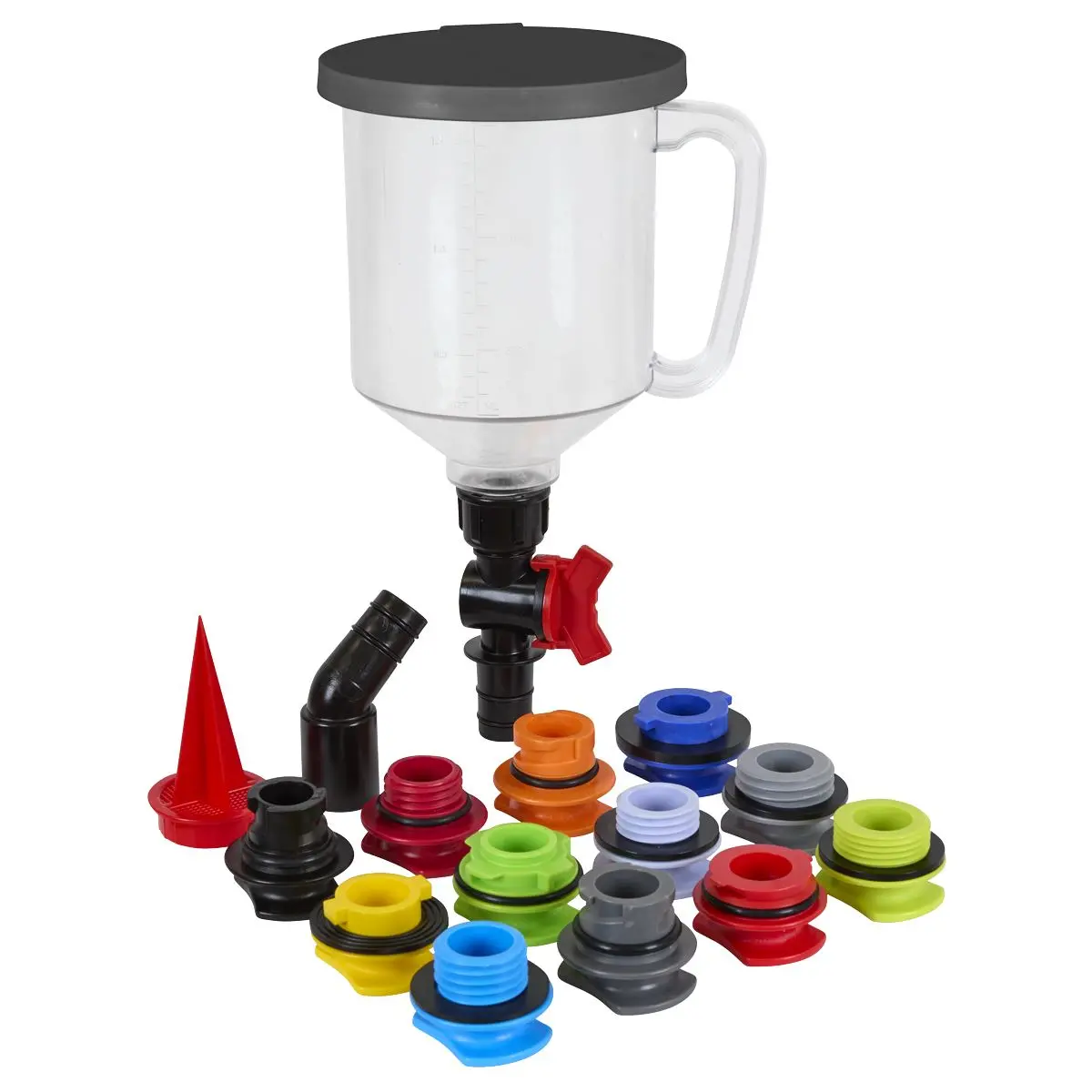 Sealey Master Engine Oil Funnel Filling Kit 15pc - Image 4