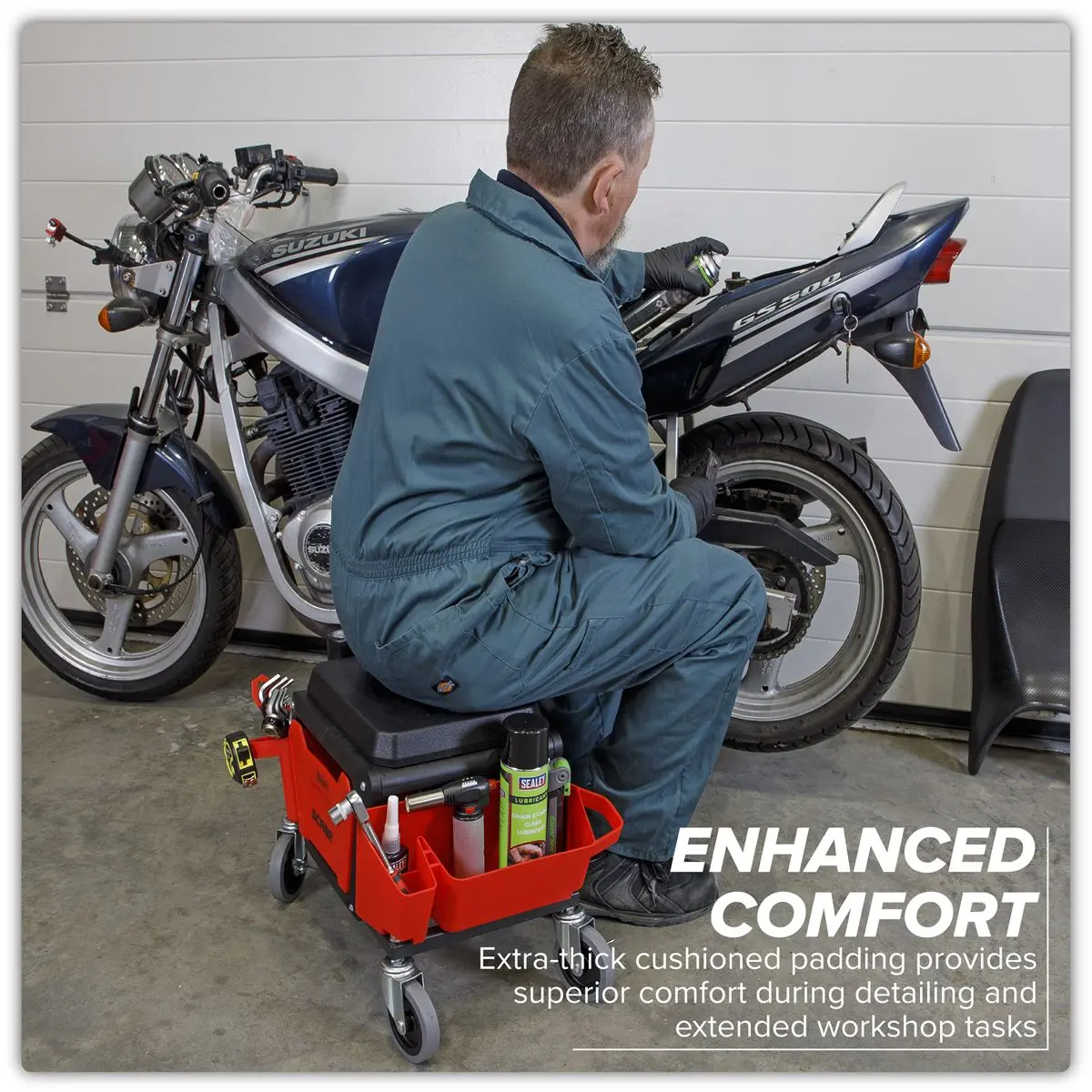 Sealey Mechanic's Detailing Utility Seat - Image 9