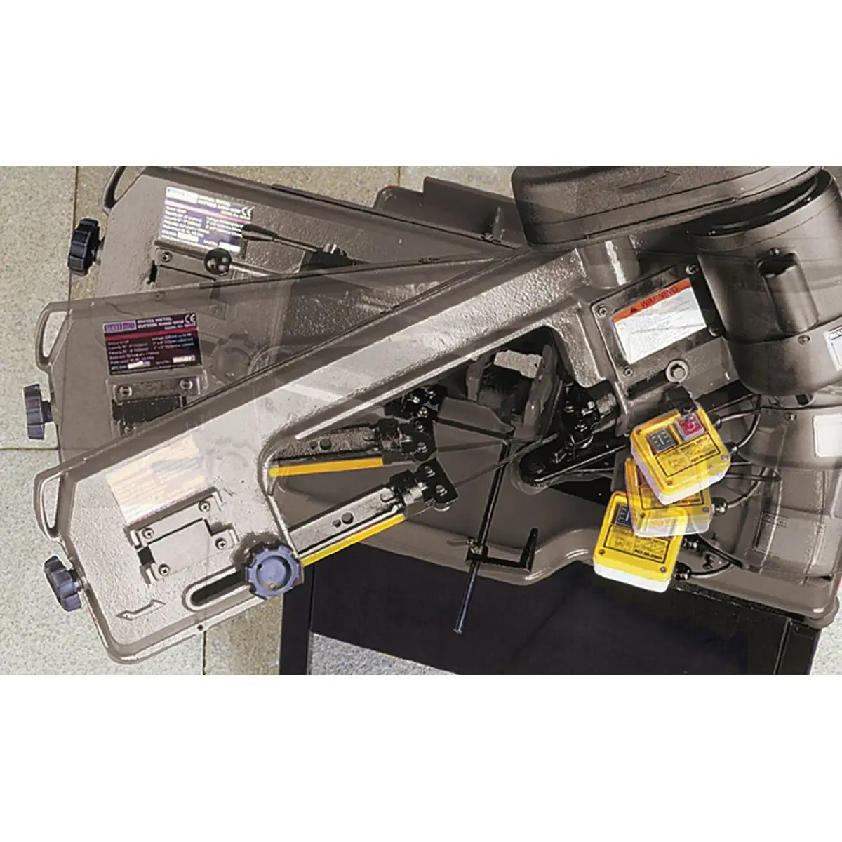 Sealey Metal Cutting Bandsaw 150mm 230V with Mitre & Quick Lock Vice - Image 2