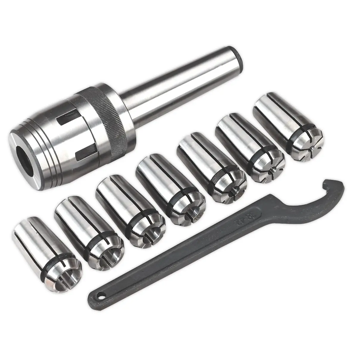 Sealey Mill Chuck Set MT3-M12 Ø4-16mm