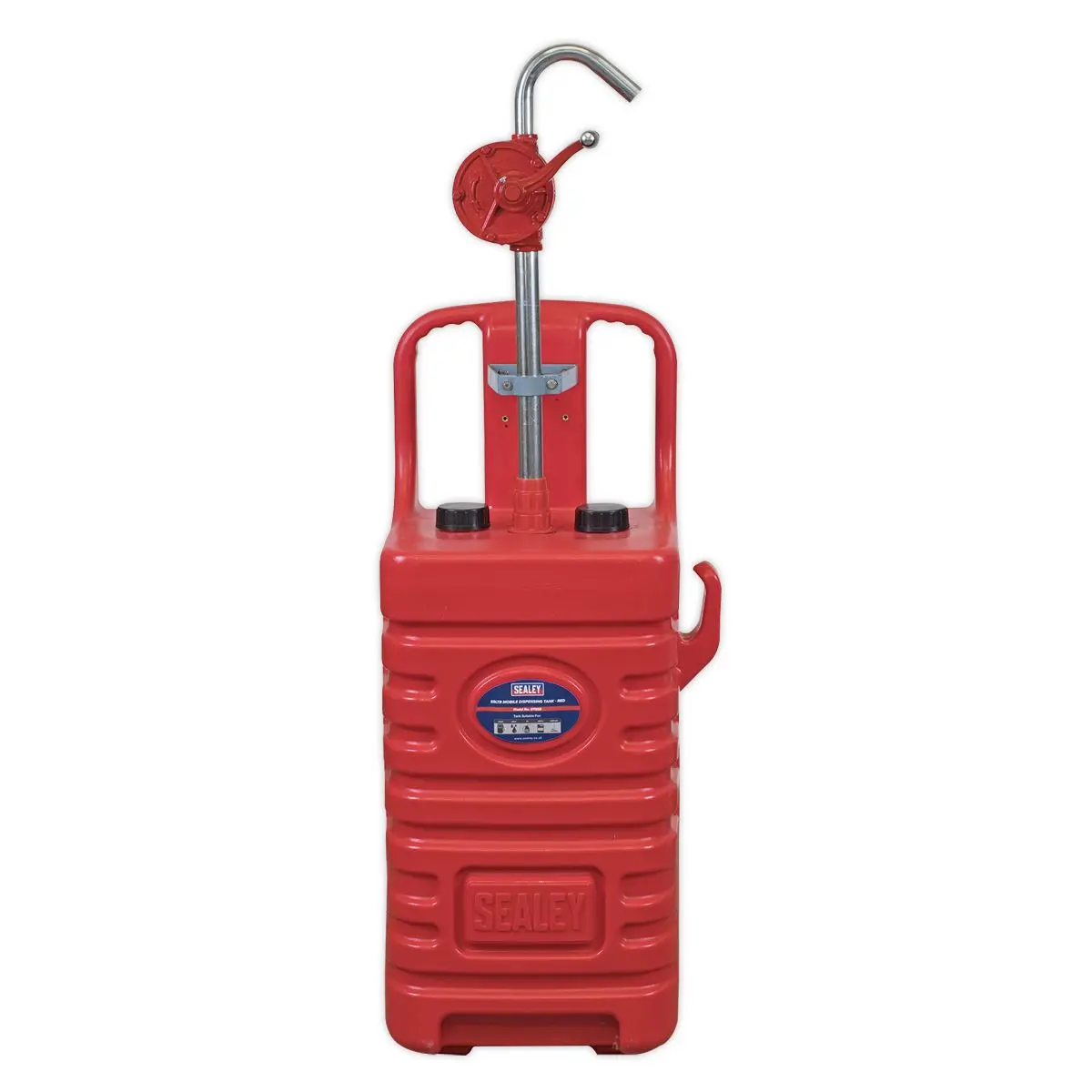 Sealey Mobile Dispensing Tank 55L with Oil Rotary Pump - Red - Image 5