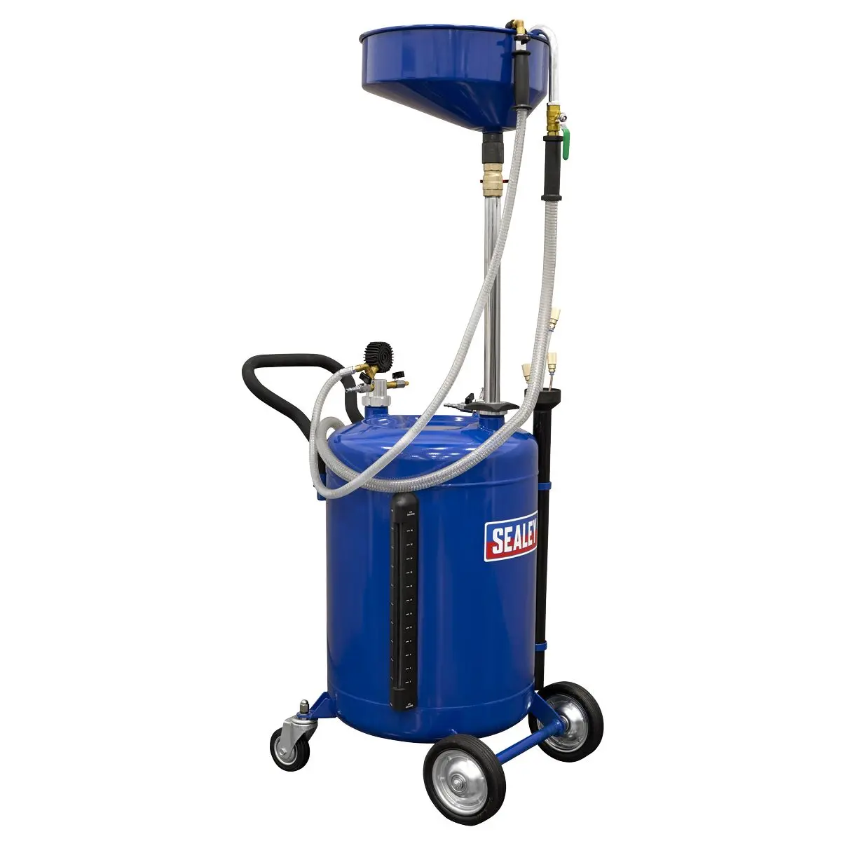 Sealey Air Discharge Mobile Oil Drainer with Probes 90L - Image 16