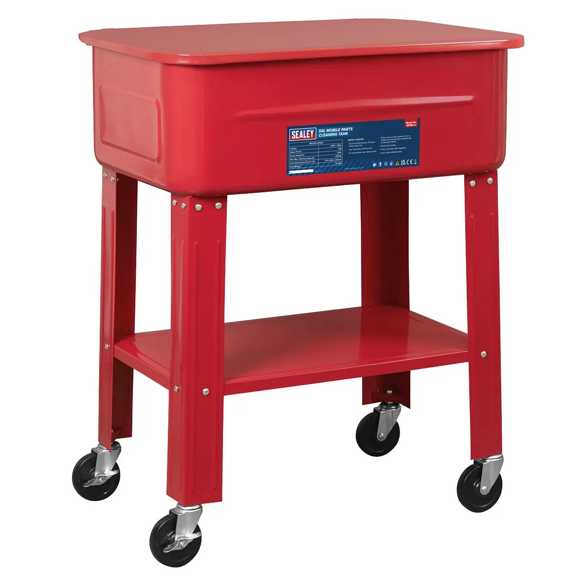 Sealey Mobile Parts Cleaning Tank 50L - Image 2