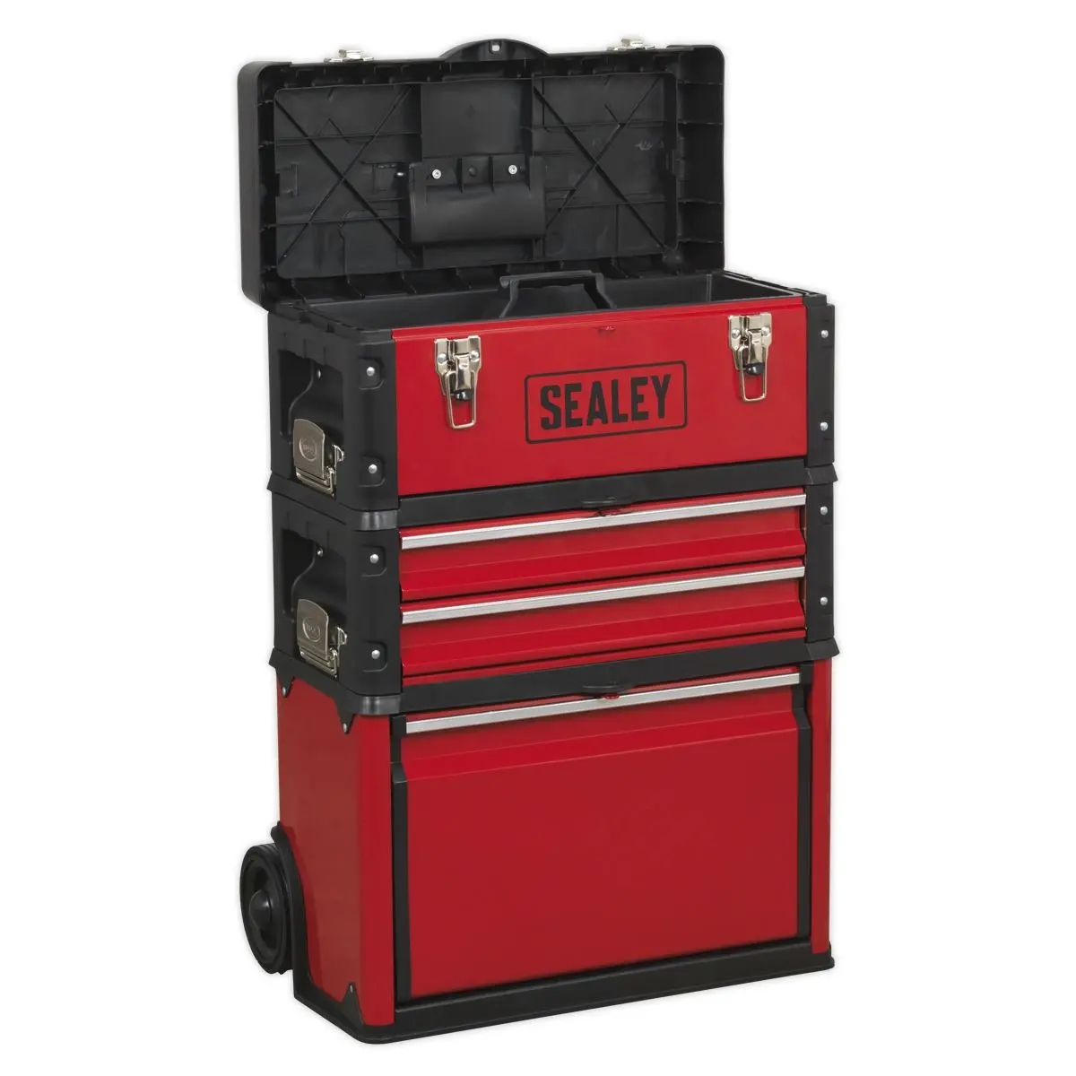 Sealey Mobile Steel/Composite Toolbox - 3 Compartment - Image 4