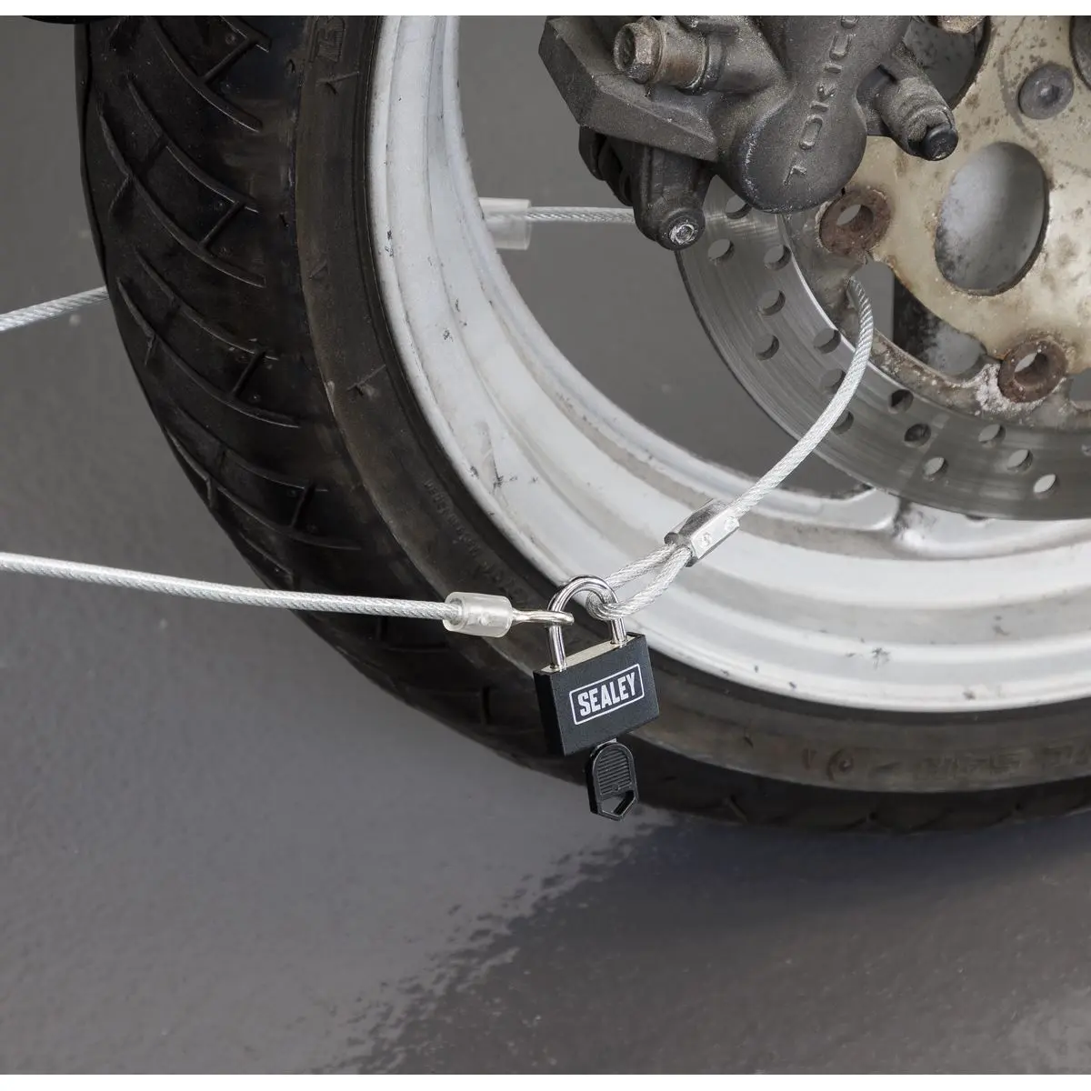Sealey Motorcycle Cable Lock 3m - Image 3