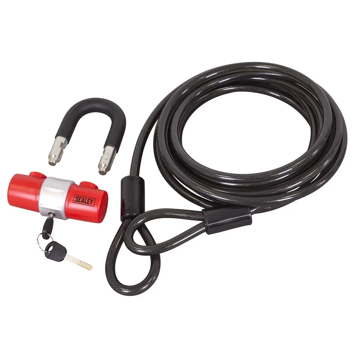 Sealey Motorcycle Cable Lock 5m - Image 2