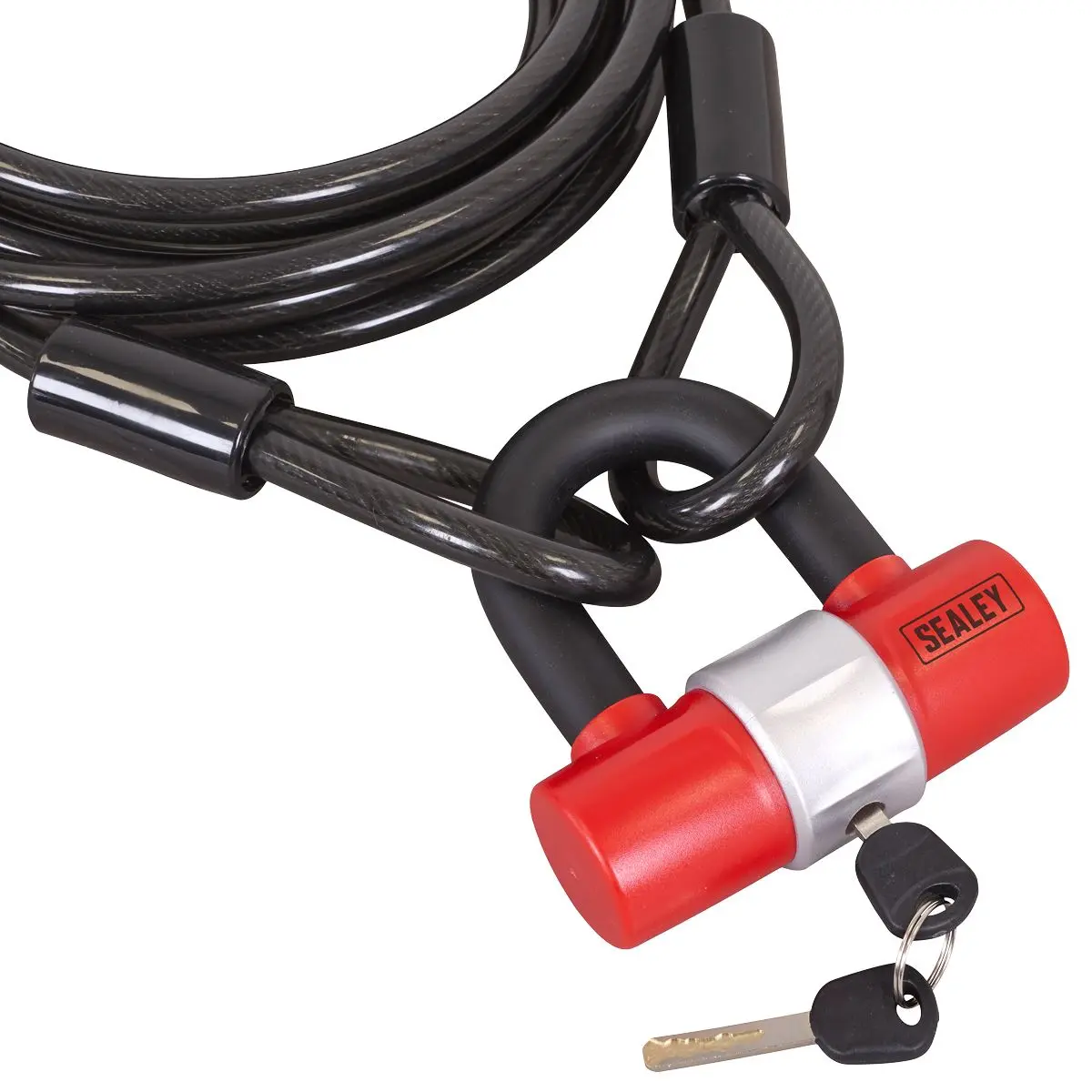 Sealey Motorcycle Cable Lock 5m - Image 3