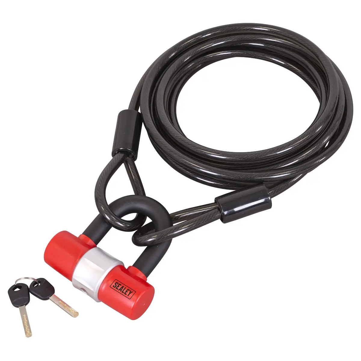Sealey Motorcycle Cable Lock 5m - Image 4