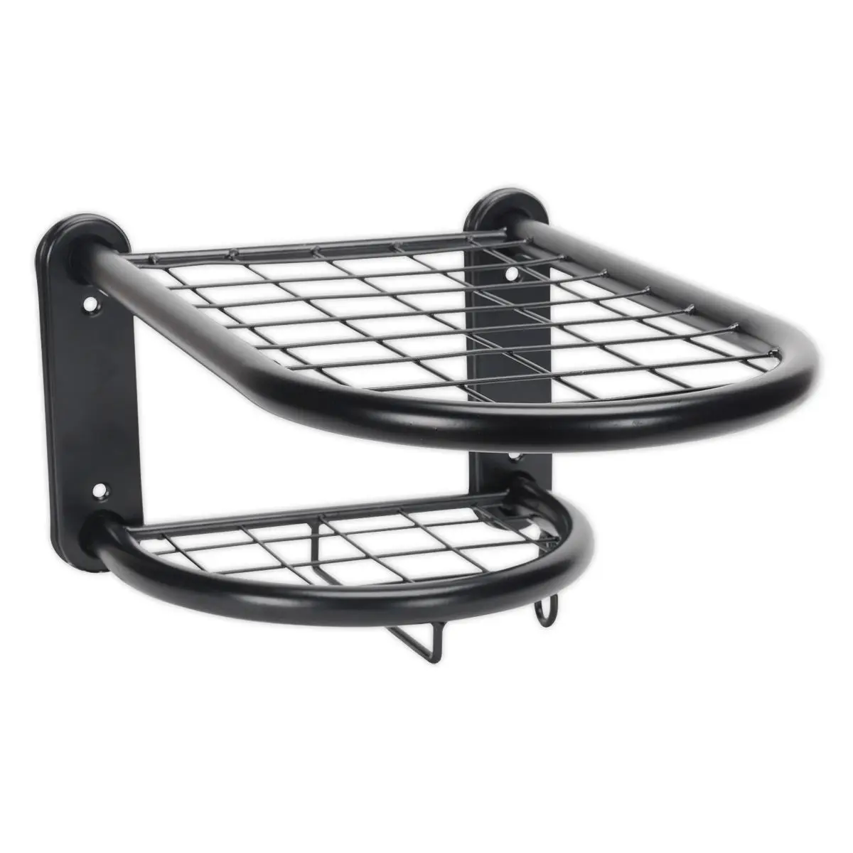 Sealey Motorcycle Helmet, Clothing and Gear Tidy Wall Mounted Shelf Rack 240mm x 405mm
