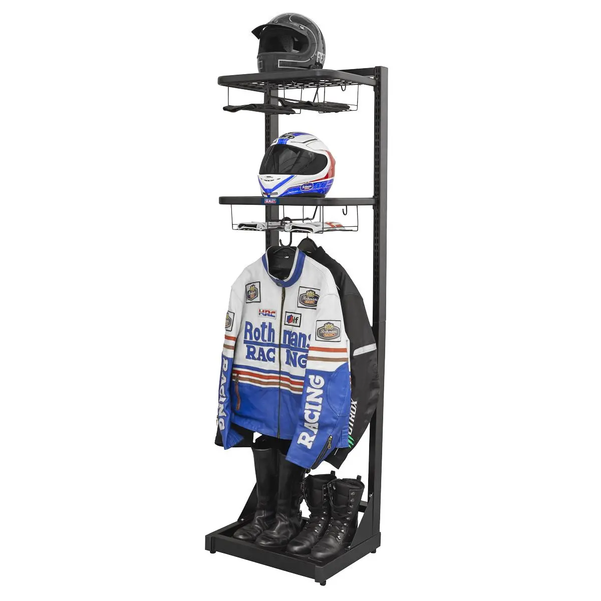 Sealey Motorcycle Helmet & Gear Tidy, Freestanding - Image 4