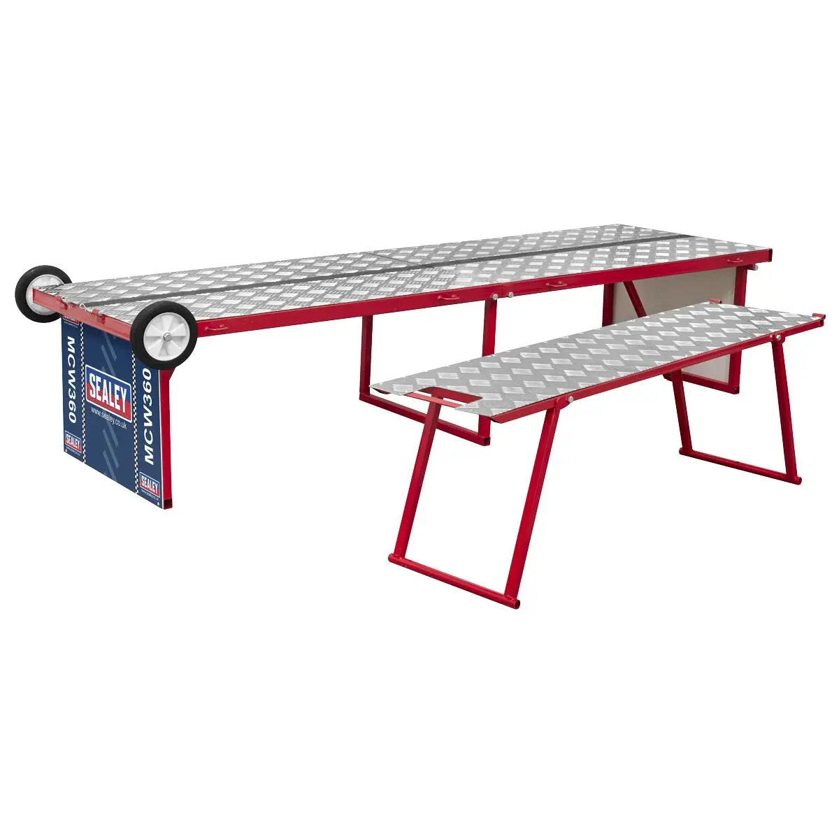 Sealey Folding Motorcycle Workbench with Ramp 360kg Capacity - Image 5
