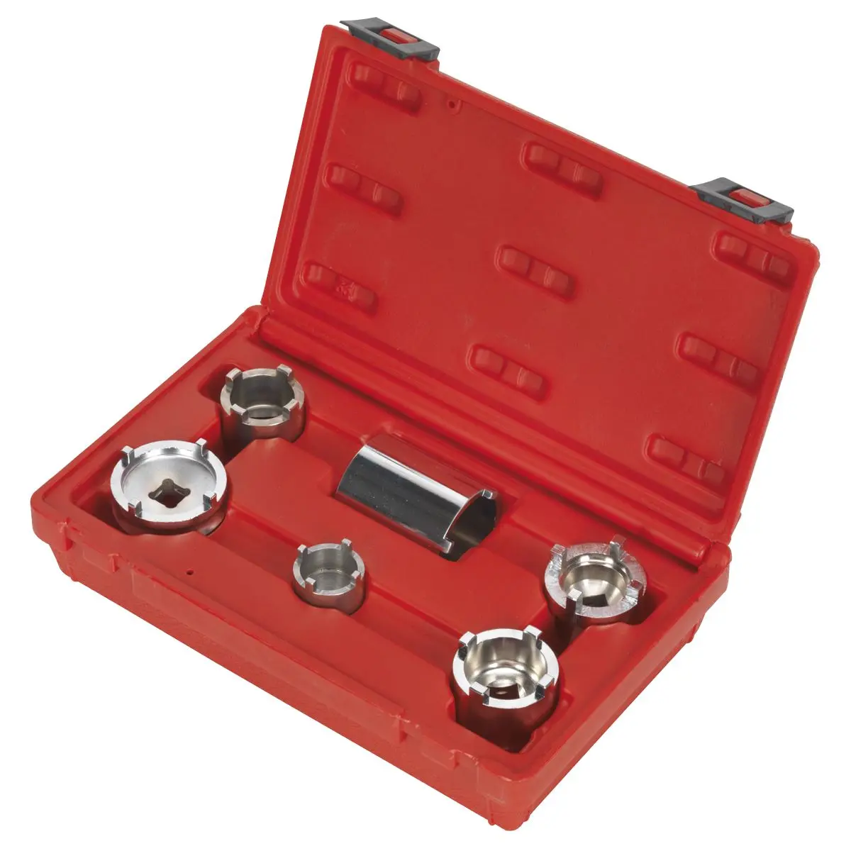 Sealey Motorcycle Swingarm Locknut Socket Set 6pc - Image 5