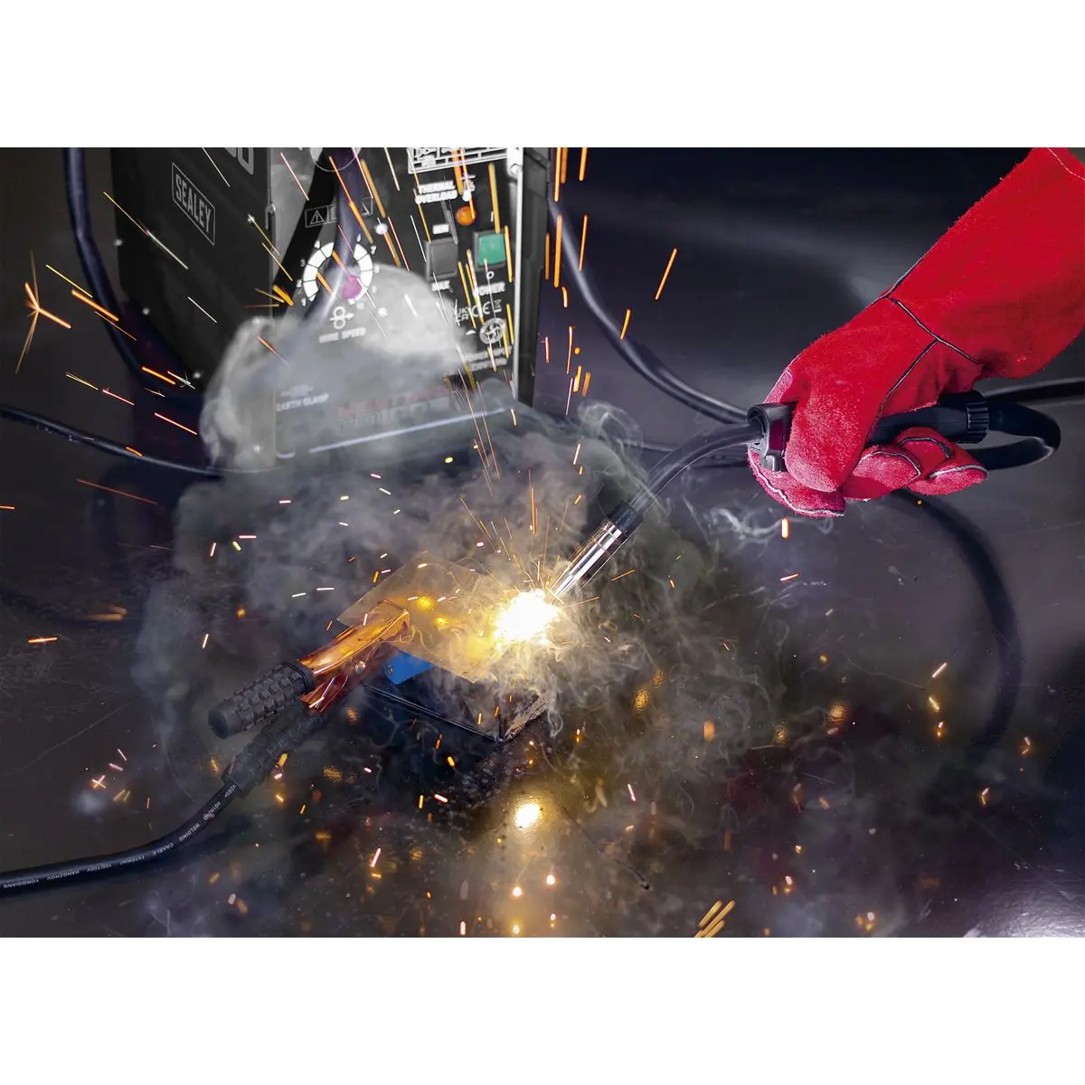 Sealey MIG Welder MIGHTYMIG100 100A 230V No-Gas Gasless Mighty Mig Flux Wire Tip - Image 2