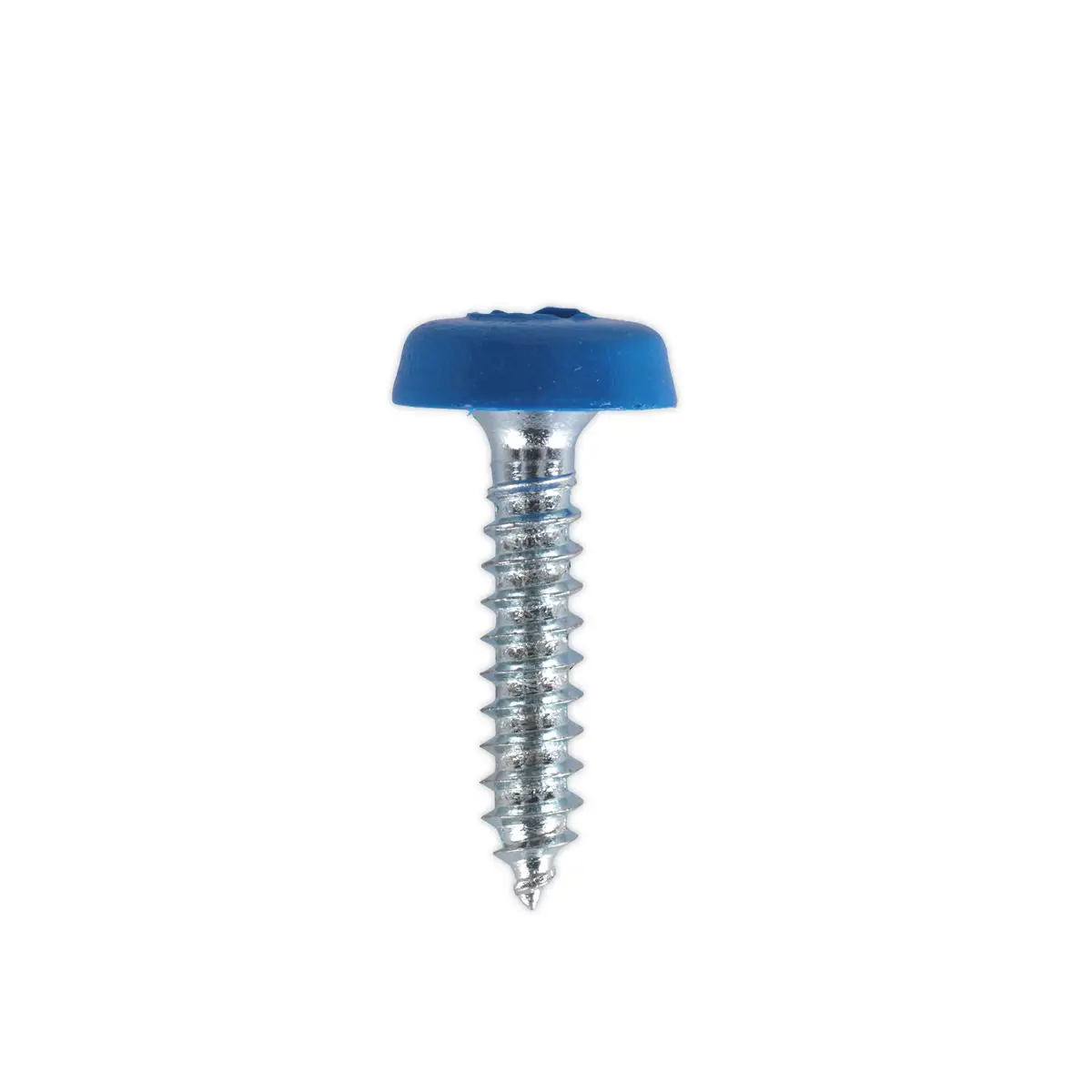 Sealey Blue Number Plate Screw Plastic Enclosed Head 4.8 x 24mm - Pack of 50 - Image 2