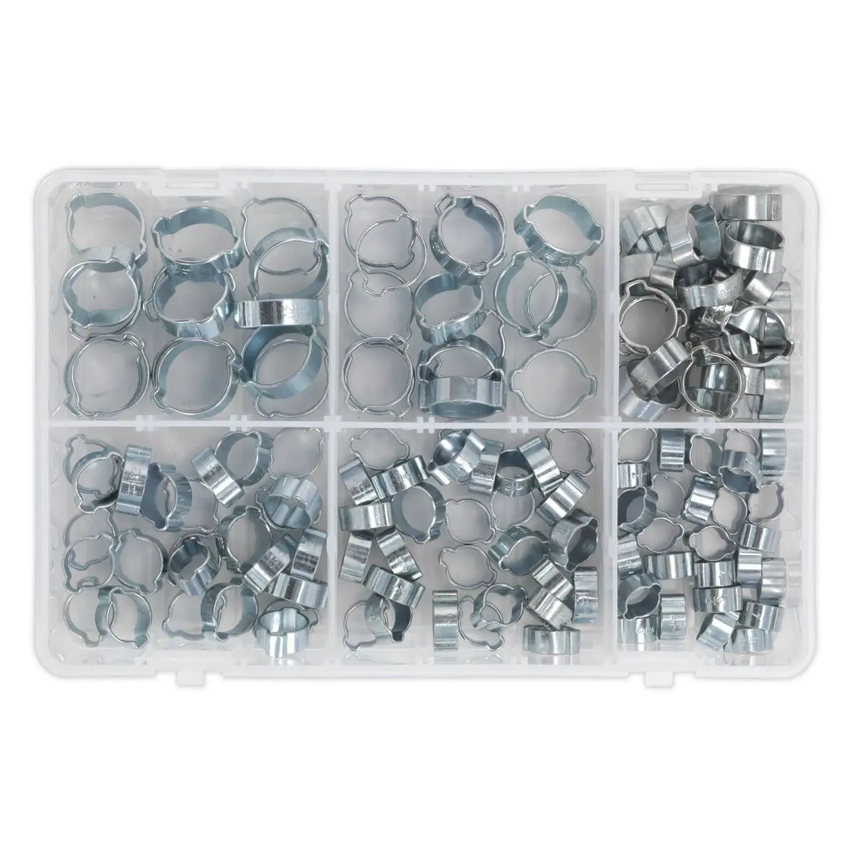 Sealey O-Clip Double Ear Assortment 140pc - Zinc Plated - Image 3