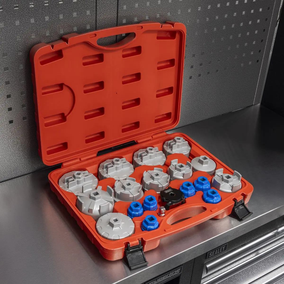 Sealey Oil Filter Cap Wrench Set 19pc - Image 7