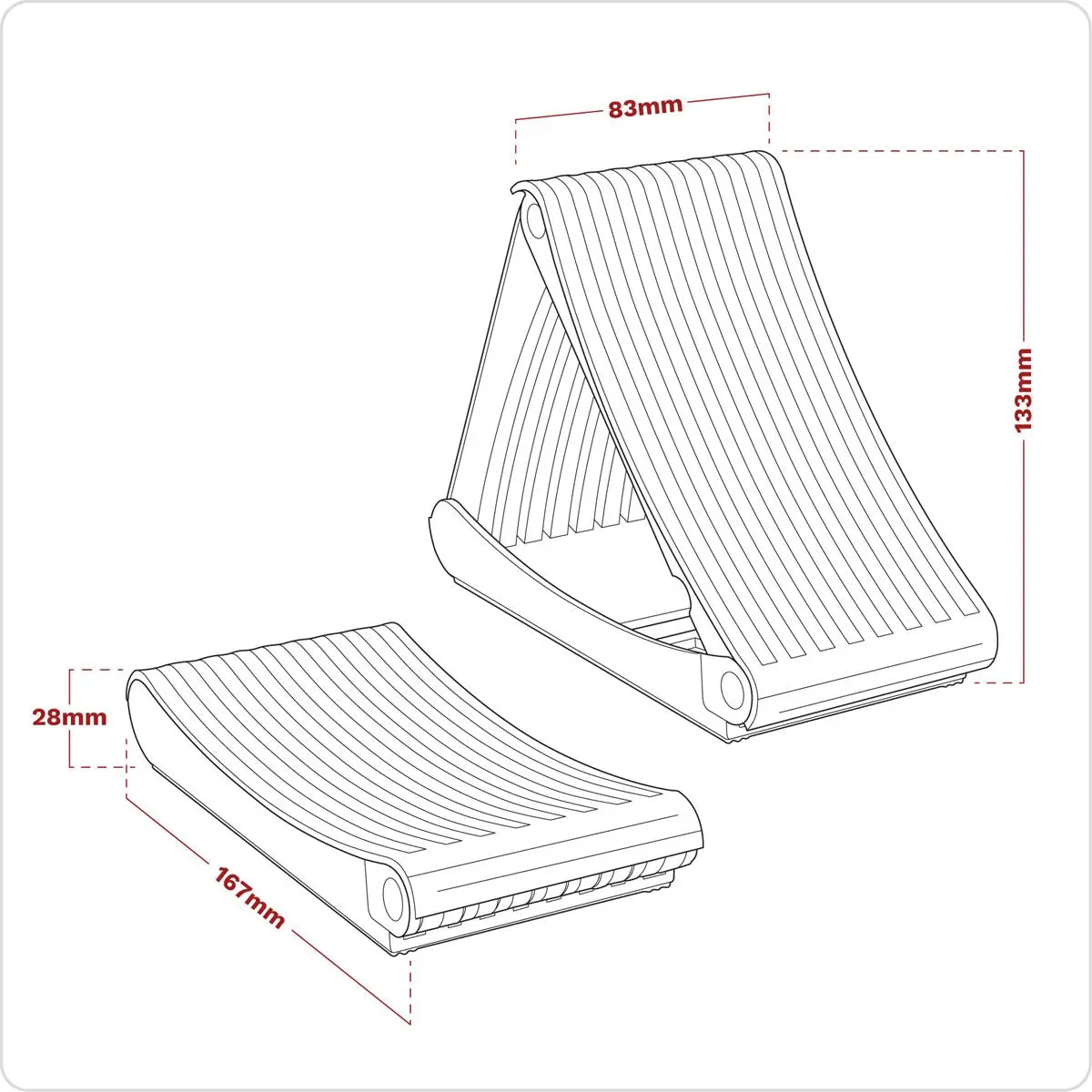 Sealey Pair of Folding Wheel Chocks - Image 2
