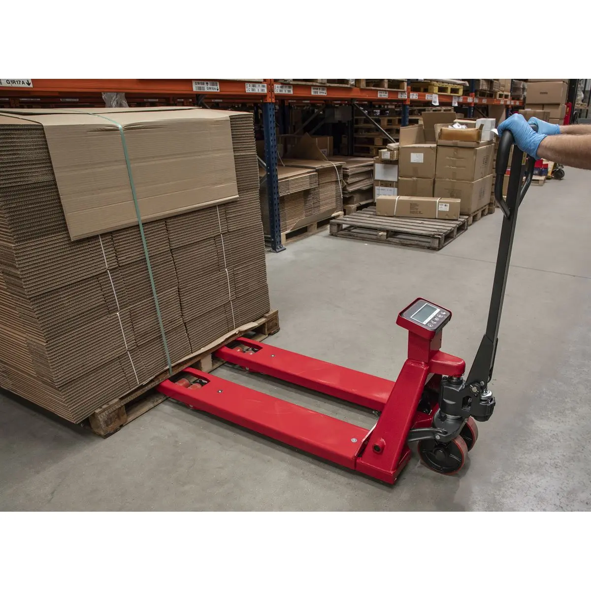 Sealey Pallet Truck with Scales - 2000kg Capacity 1150 x 555mm - Image 6