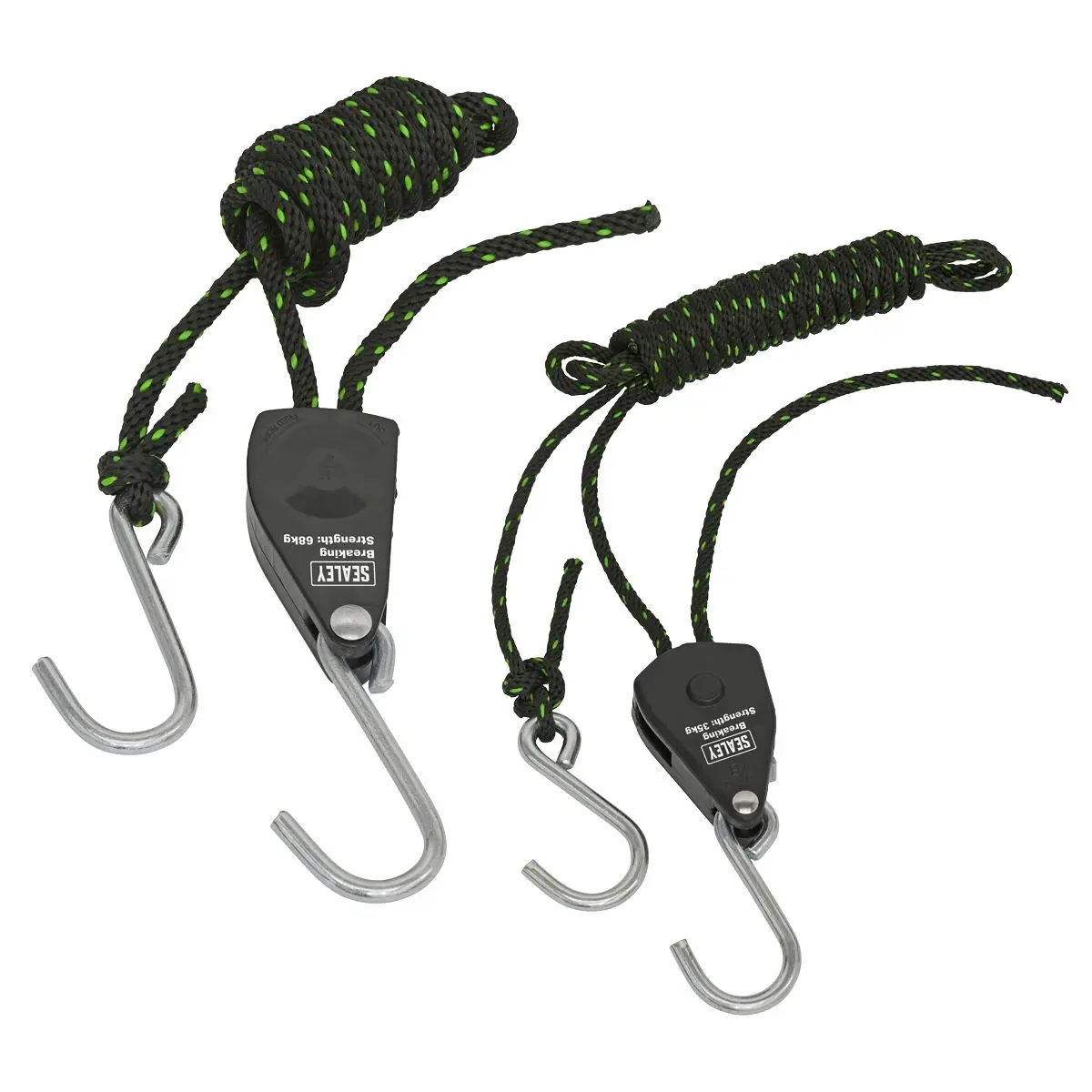 Sealey Parts Hanger/Tie Down Ratchet 2m with S-Shaped Hooks - Pack of 2 - Image 8