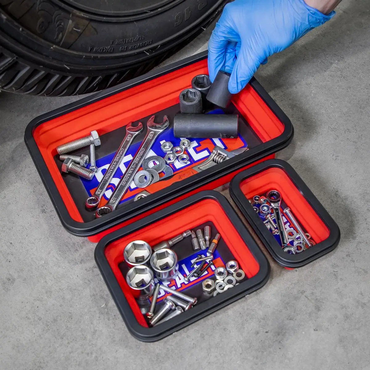 Sealey Parts Tray Collapsible Magnetic - Set of 3 - Image 12