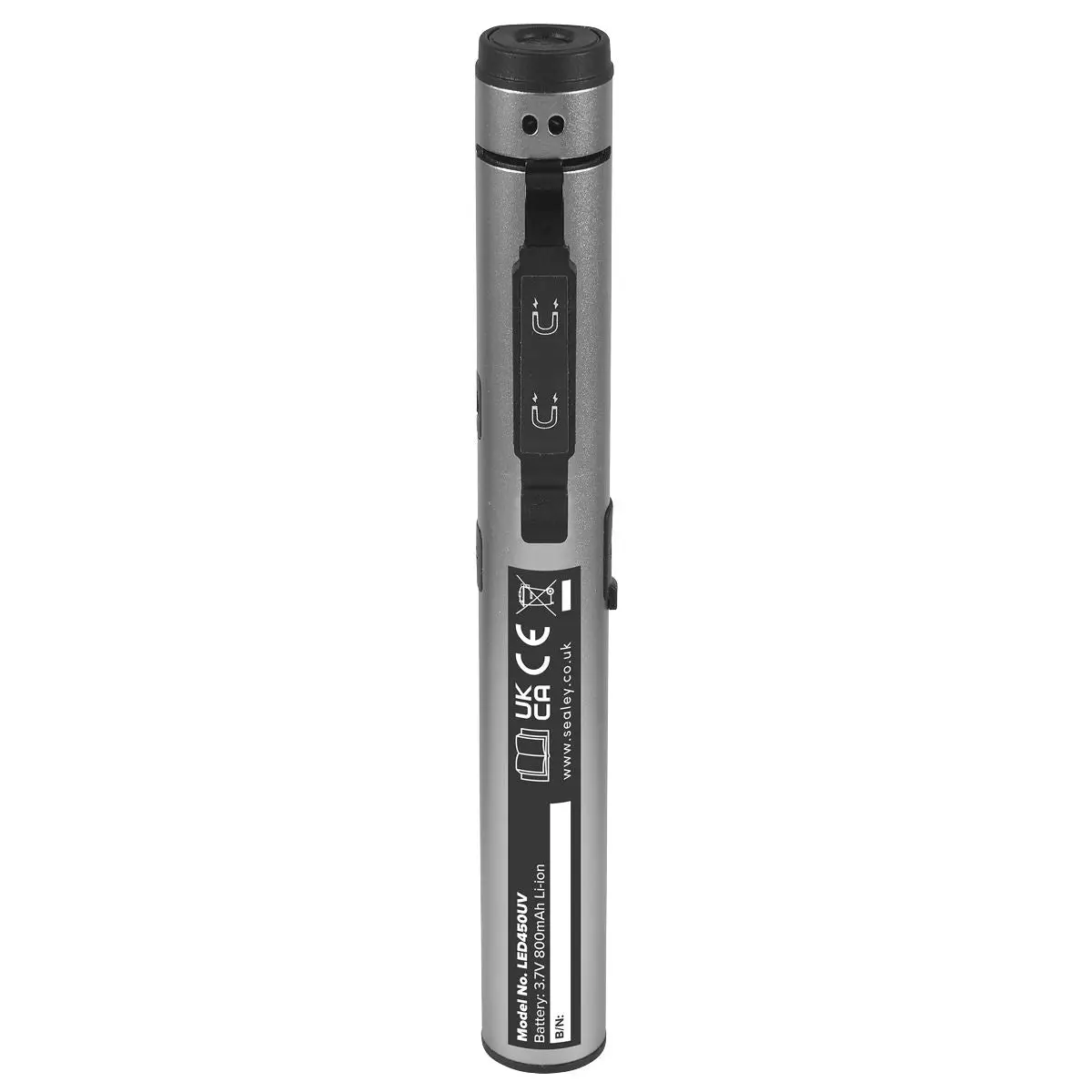 Sealey Penlight Torch with UV 5W COB & 3W SMD LED with Laser Pointer Rechargeable - Image 5