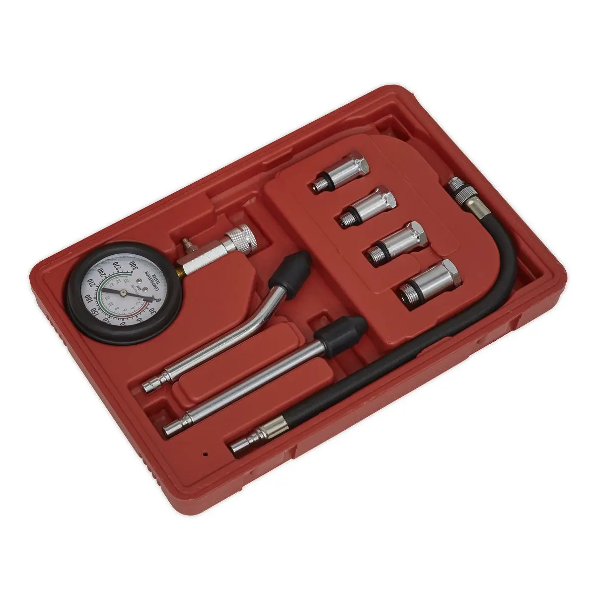 Sealey Petrol Engine Compression Test Kit 8 Piece - Image 2