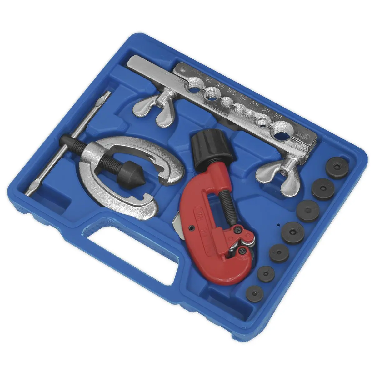 Sealey Pipe Flaring & Cutting Kit 10pc - Image 2