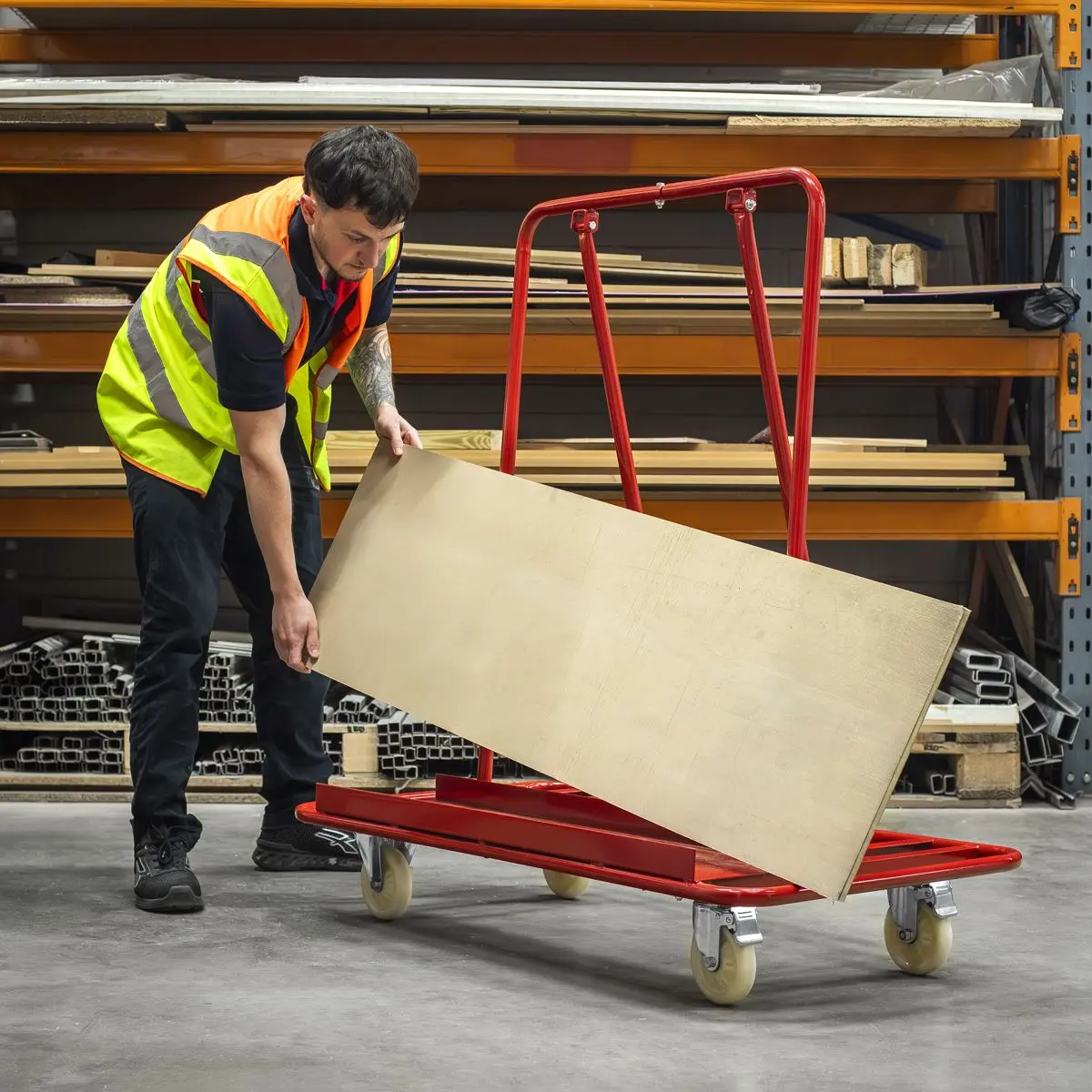 Sealey Plasterboard Trolley Large Sheet Handling 800kg Capacity - Image 3