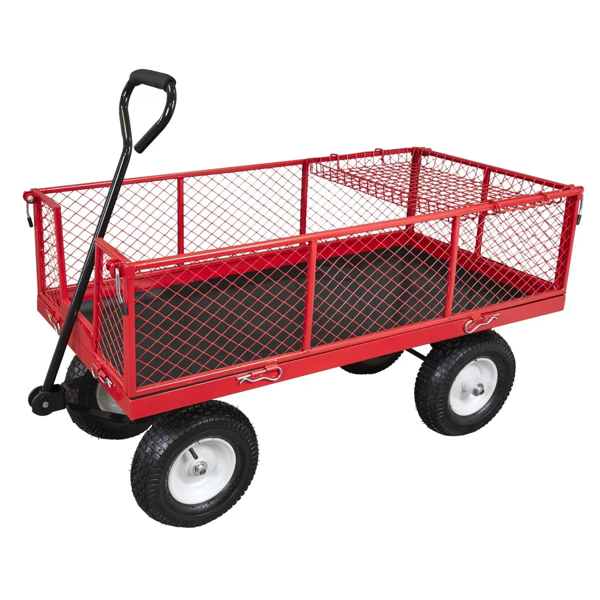 Sealey Platform Truck with Sides Pneumatic Tyres 450kg Capacity