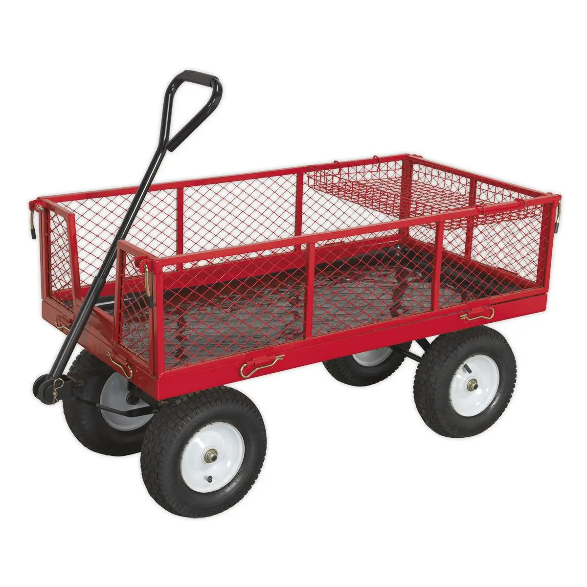 Sealey Platform Truck with Sides Pneumatic Tyres 450kg Capacity - Image 10