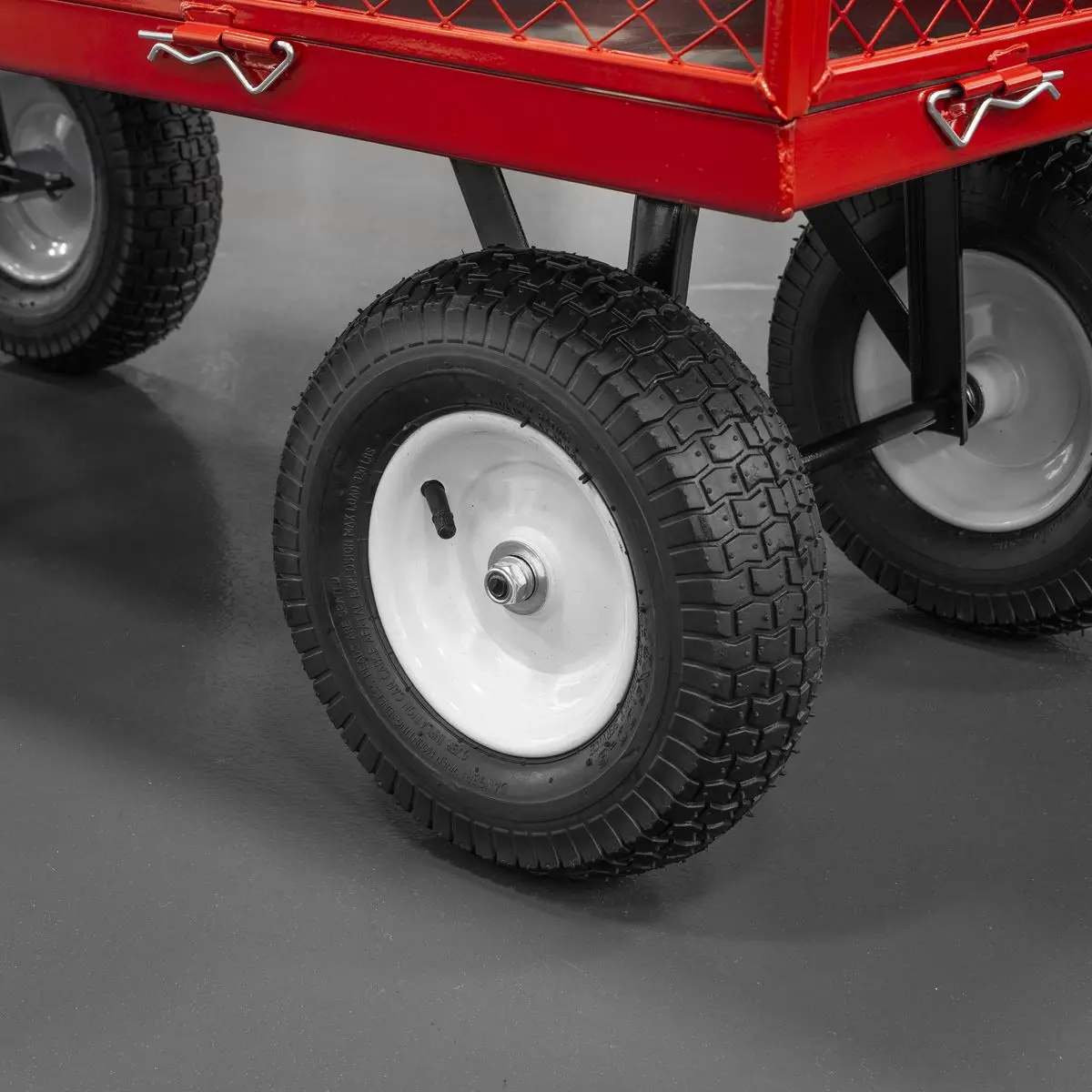 Sealey Platform Truck with Sides Pneumatic Tyres 450kg Capacity - Image 2
