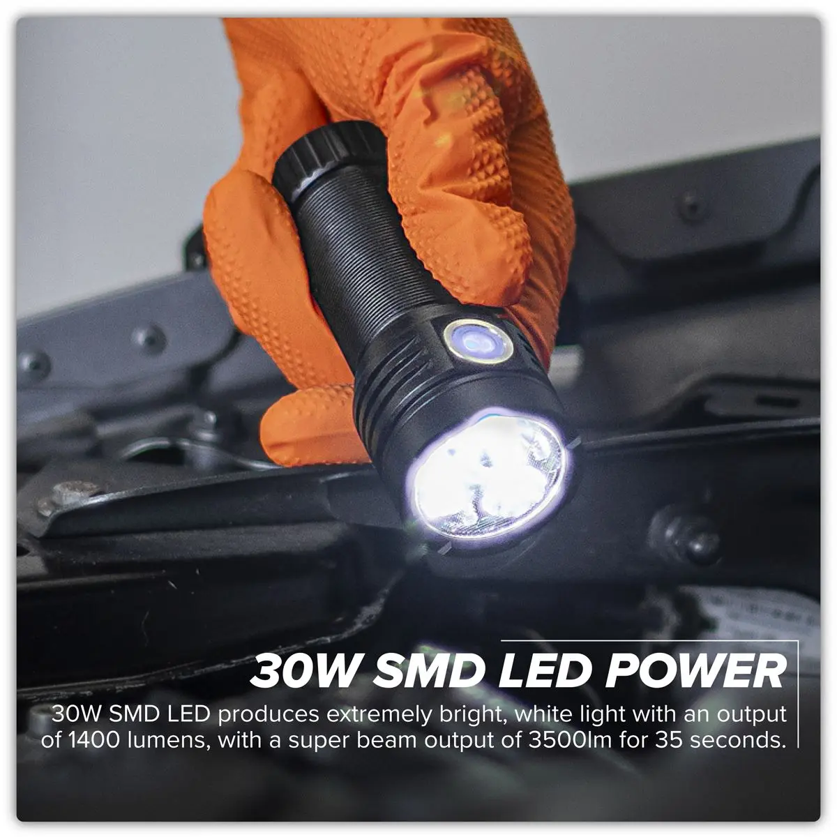 Sealey Pocket Light Torch Super Boost 3500 Lumens Rechargeable Osram P9 LED 30W - Image 2
