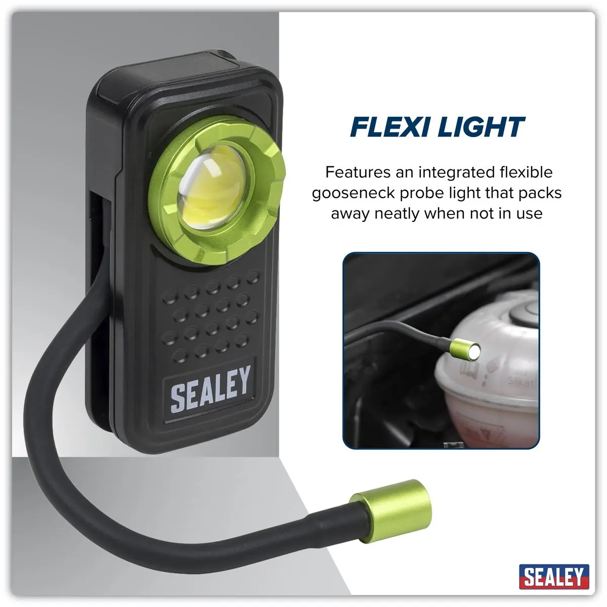 Sealey Pocket Light with Flexi Inspection Light 8W COB LED & 1W SMD LED - Image 16