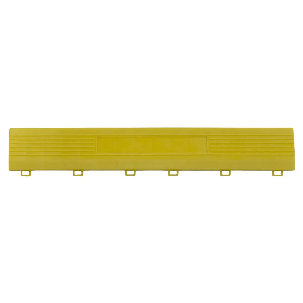 Sealey Polypropylene Floor Tile Edge 400 x 60mm Yellow Female - Pack of 6 - Image 2
