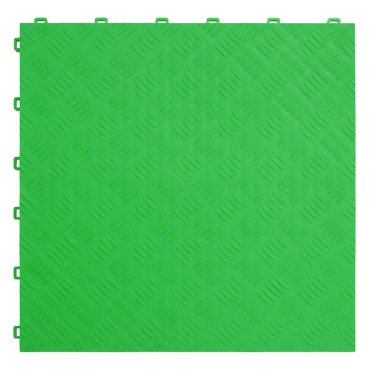 Sealey Polypropylene Floor Tile - Green Treadplate 400 x 400mm - Pack of 9 - Image 2