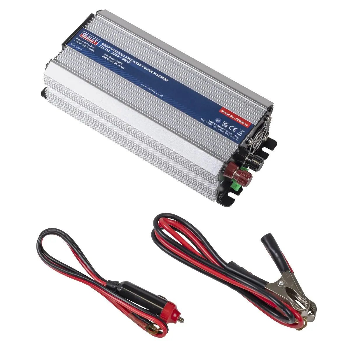 Sealey Modified Sine Wave Power Inverter 500W 12V DC - 230V ~ 50Hz - Image 6