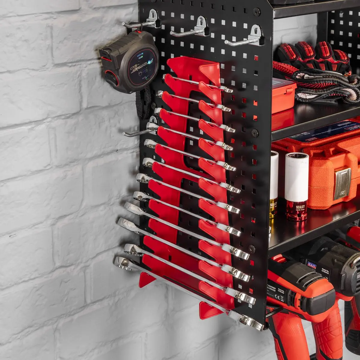 Sealey Power Tool Storage Rack with Shelves - Image 3