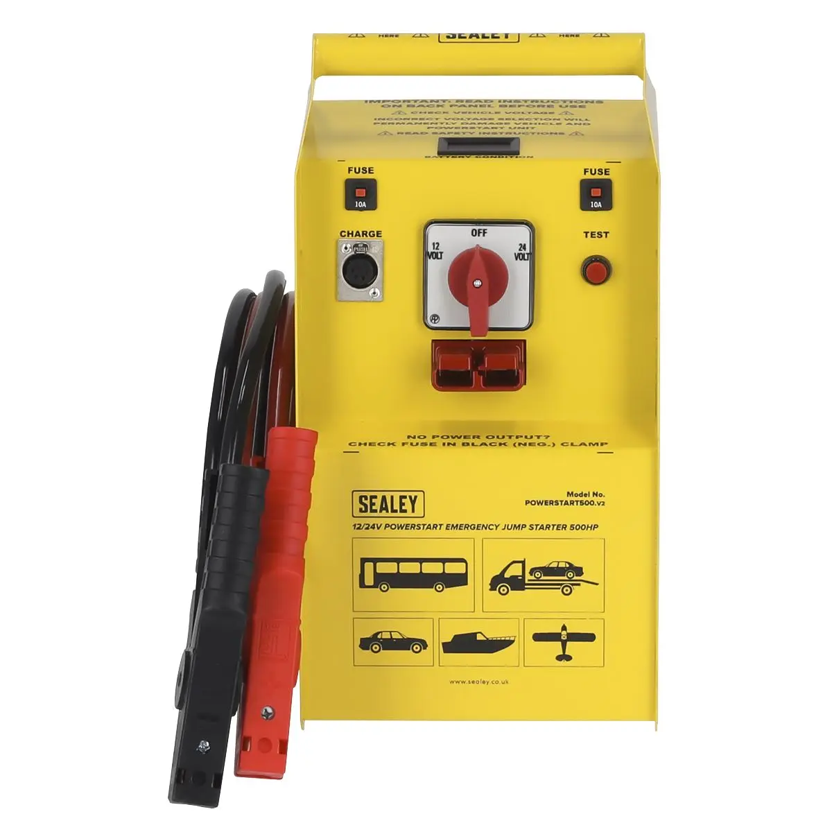 Sealey PowerStart Emergency Jump Starter 500hp Start 12/24V - Image 5