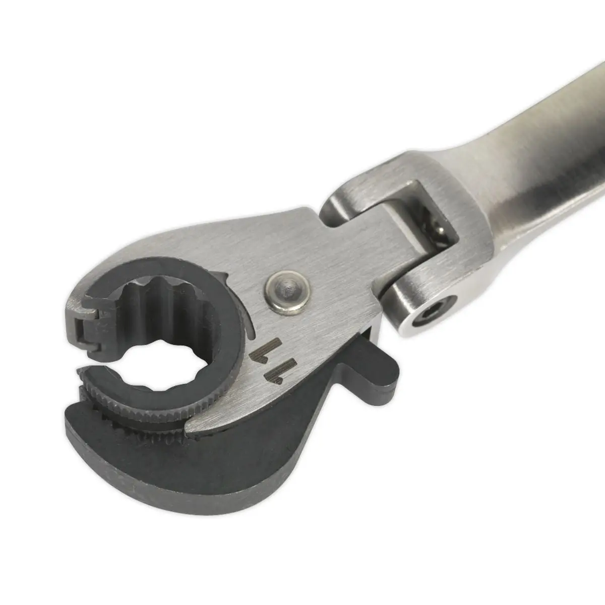 Sealey Premier 10 and 11mm Flexi Head Ratchet Flare Nut Brake Pipe Spanner - Image 2