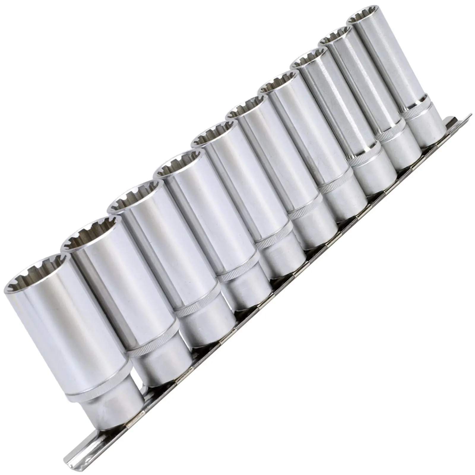 Sealey Premier 10 Piece 1/2" Total Drive Deep Socket Set 13-24mm - Image 2