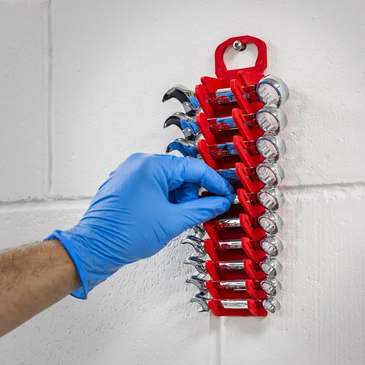 Sealey Premier 10 Spanner Capacity Stubby Spanner Rack Garage Storage Carry Hung - Image 8