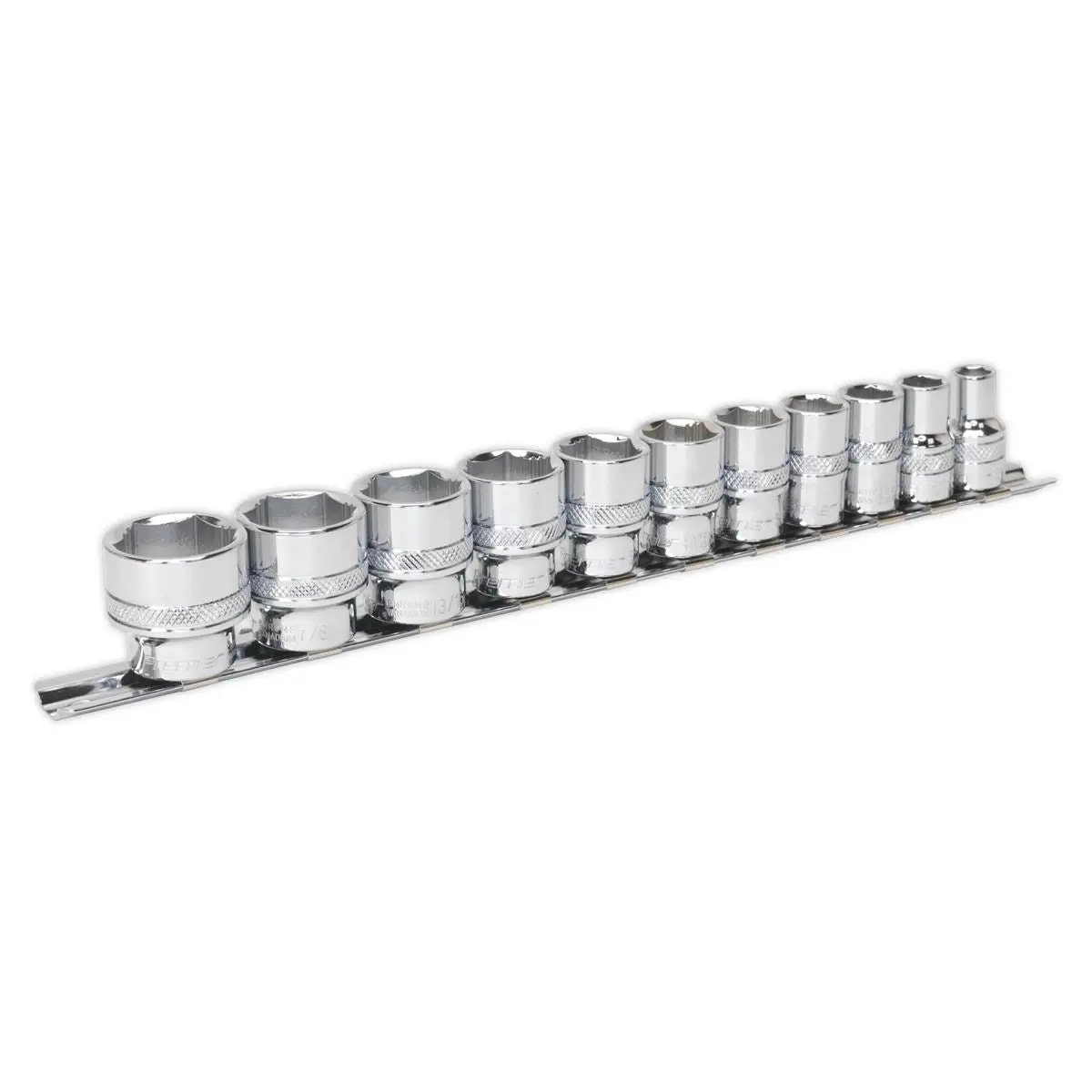 Sealey Premier 11 Piece 3/8" Drive Lock-On Imperial Socket Set 5/16"-15/16