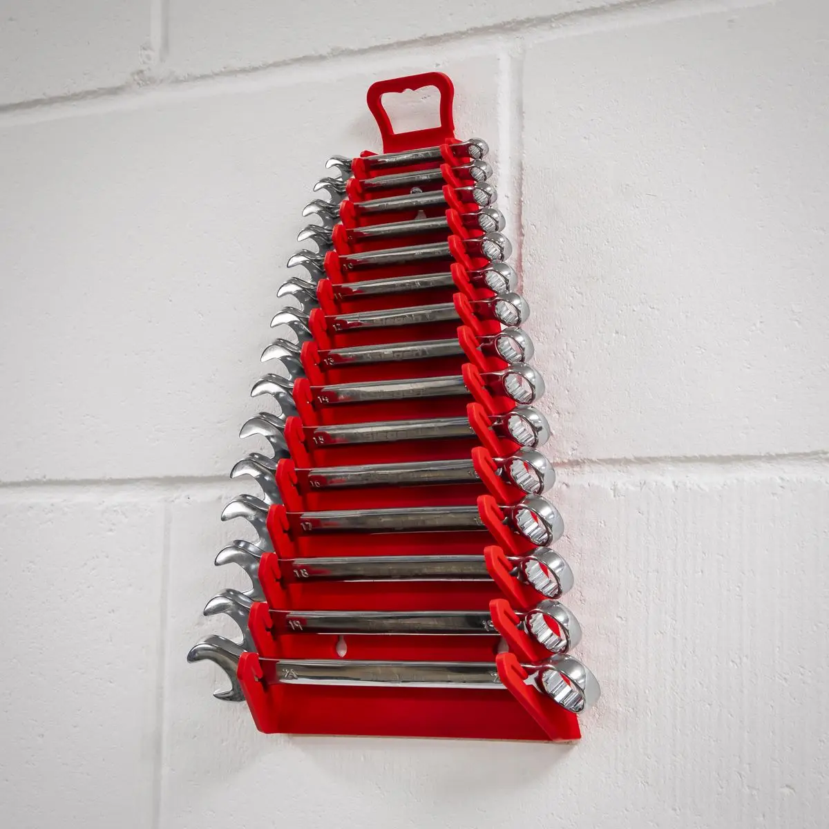 Sealey Premier 15 Capacity Reverse Spanner Rack Non Marking Wall Mounted Storage - Image 4