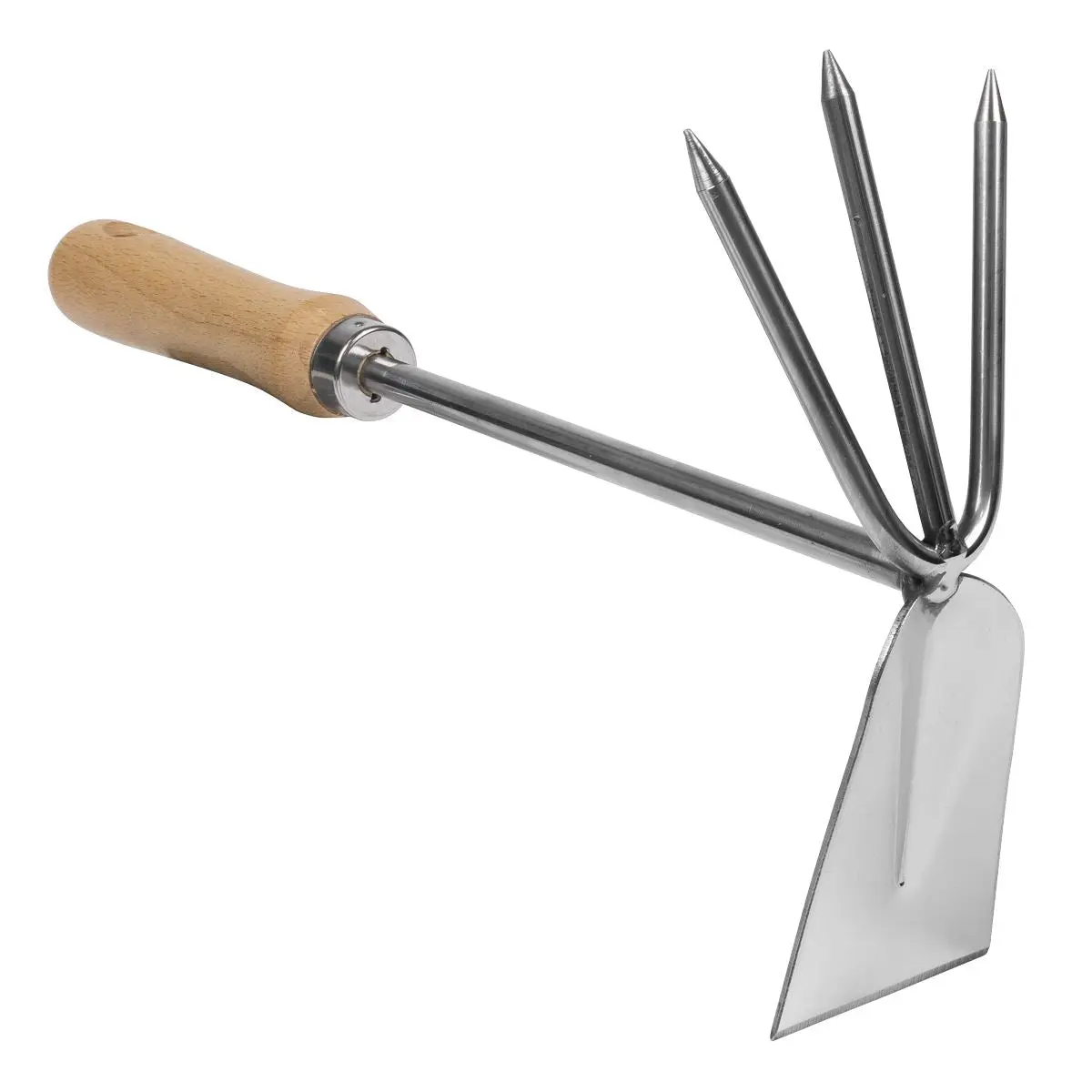 Sealey Premier 2-in-1 Hoe and Cultivator with Ash Handle & Stainless Steel Tines/Blade - Image 2
