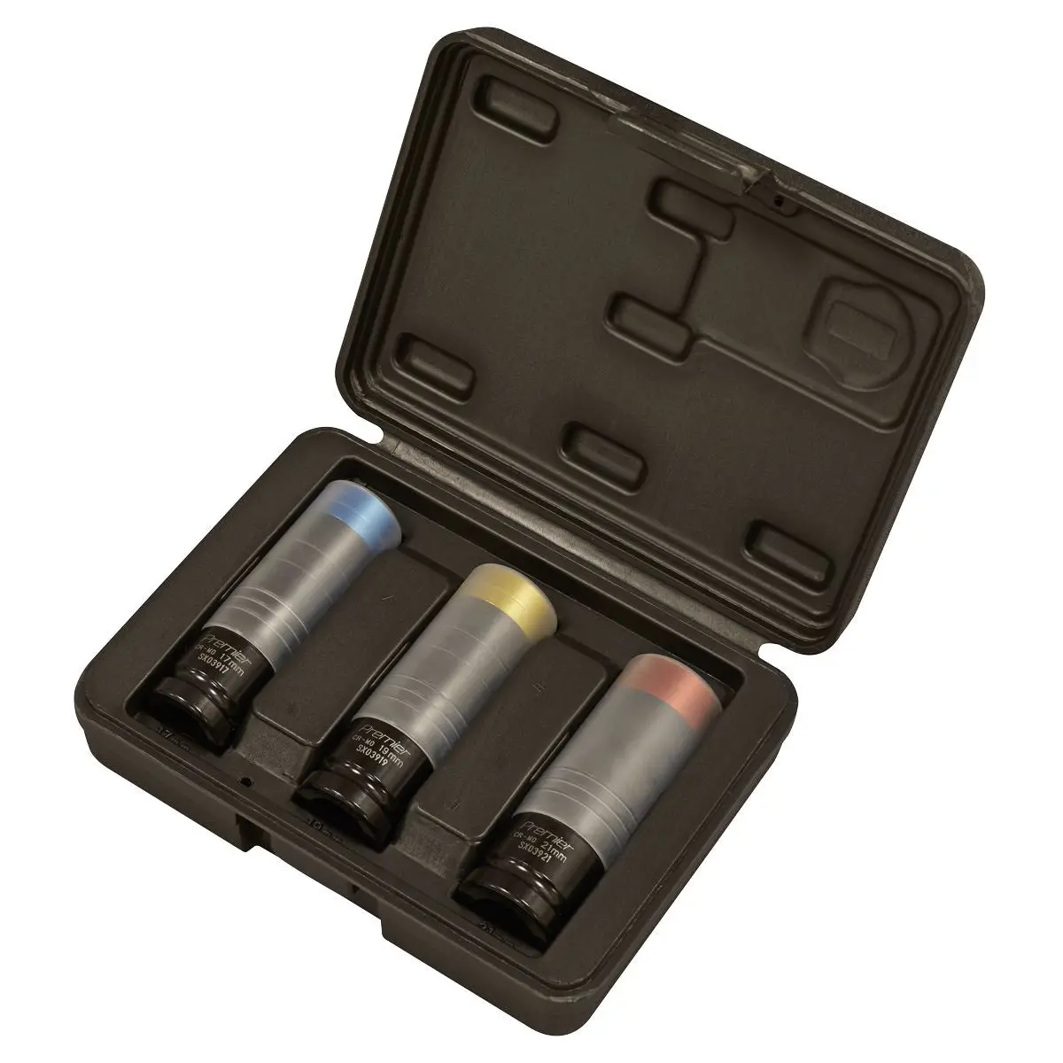 Sealey Premier 3 Piece 1/2" Drive Alloy Wheel Ultra Power Impact Socket Set Sleeved - Image 5
