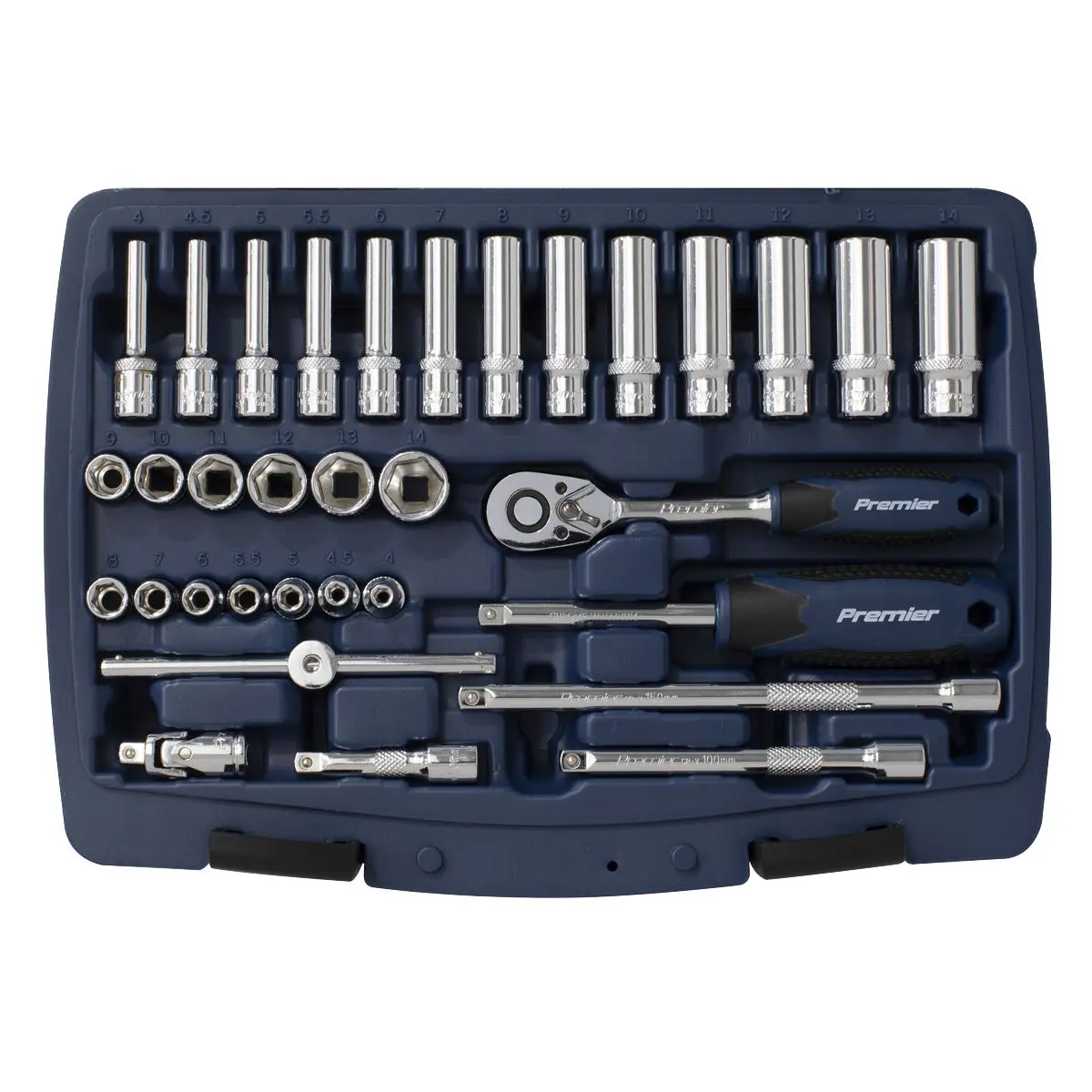 Sealey Premier 33 Piece 1/4" Drive Metric Socket Set 4-14mm - Image 3