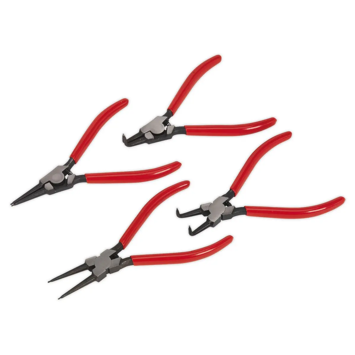 Sealey Premier 4 Piece 180mm Circlip Pliers Set Snap Ring Internal External Storage Pouch