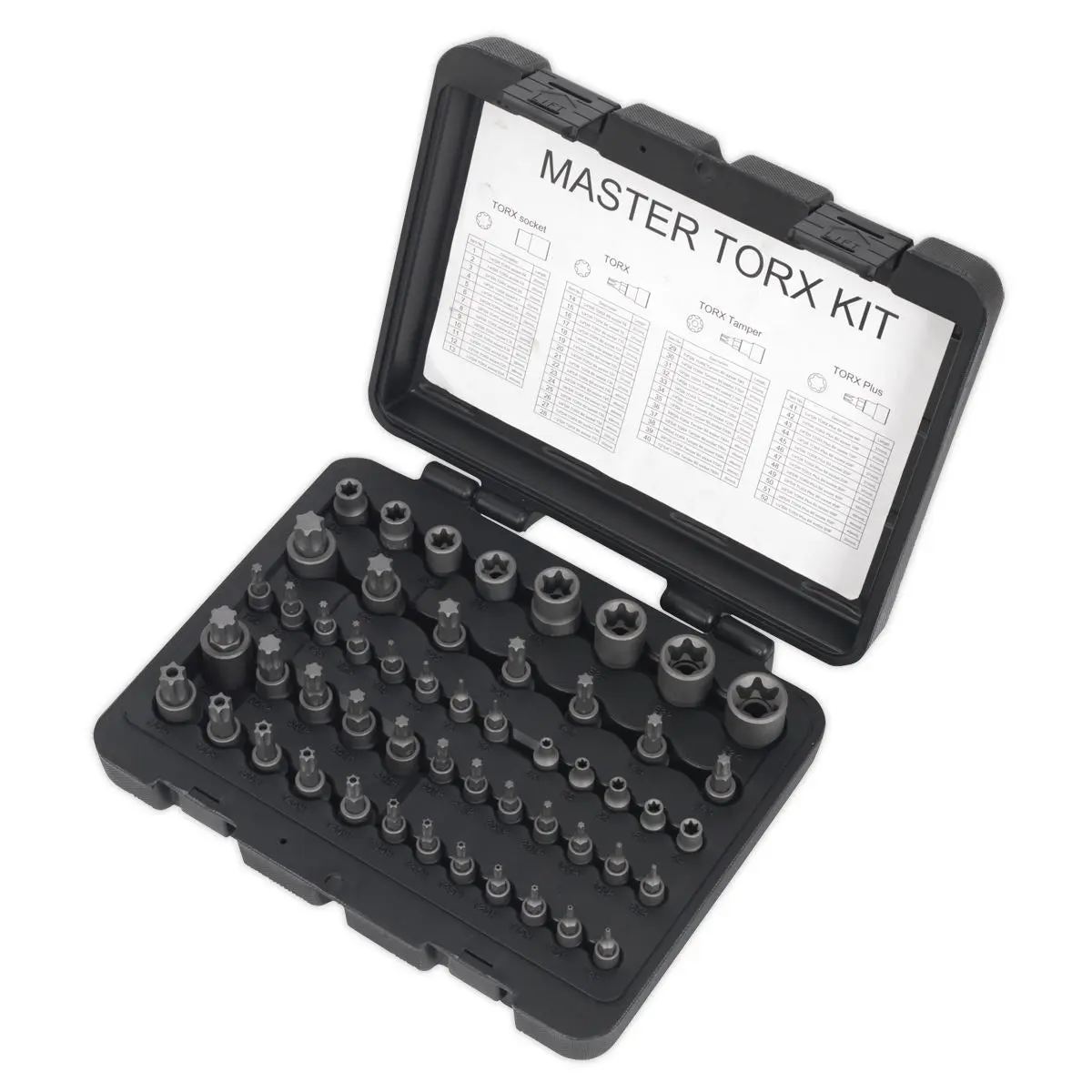 Sealey Premier Torx Master Socket Bit Set Trx-Star S2 Steel 1/4" 3/8" 1/2" Drive - Image 3